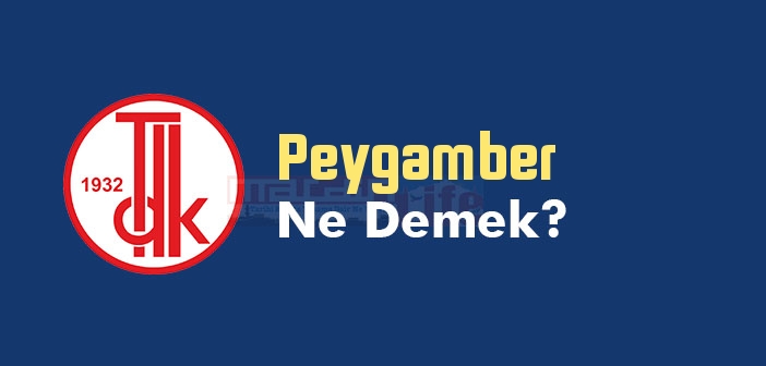 Peygamber nedir TDK?