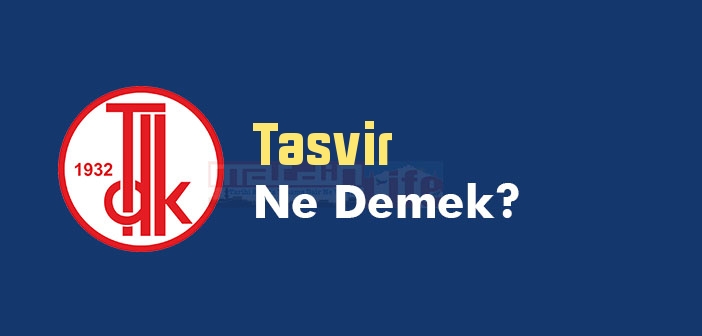 Tasvir ne demek? TDK'ya göre Tasvir kelime anlamı nedir? Tasvir sözlük anlamı