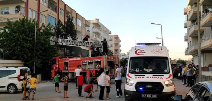 Dumandan etkilenen biri bebek 5 kişi hastaneye kaldırıldı