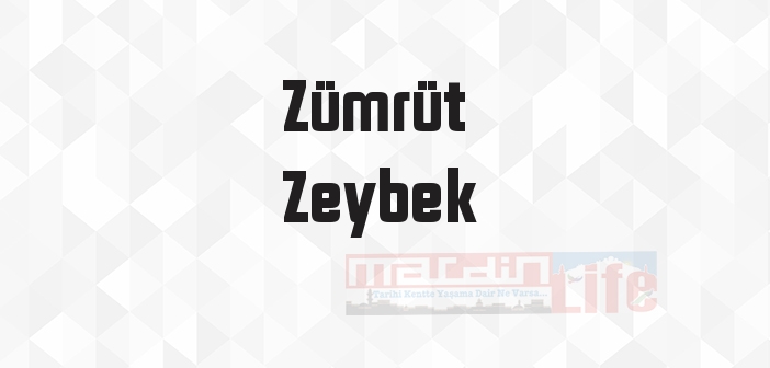 Zümrüt Zeybek kimdir? Zümrüt Zeybek kitapları ve sözleri