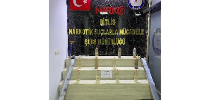 Bitlis’te 16 kilo 700 gram sıvı metamfetamin ele geçirildi