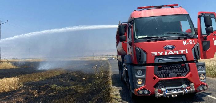 Kızıltepe’de buğday tarlasında yangın: 50 dönüm kül oldu