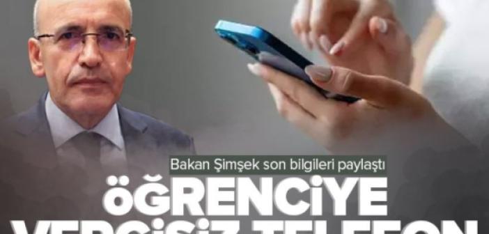 Bakan Şimşek: 'Öğrencilere vergisiz telefon ve bilgisayar için çalışma sürüyor' dedi