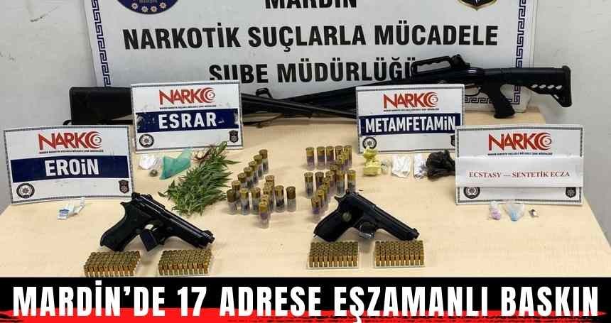 Artuklu ve Kızıltepe'de 17 adrese baskın