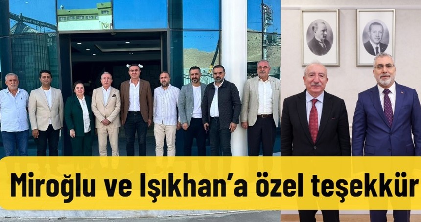 Miroğlu ve Işıkhan’a Tekstilcilerden Teşekkür