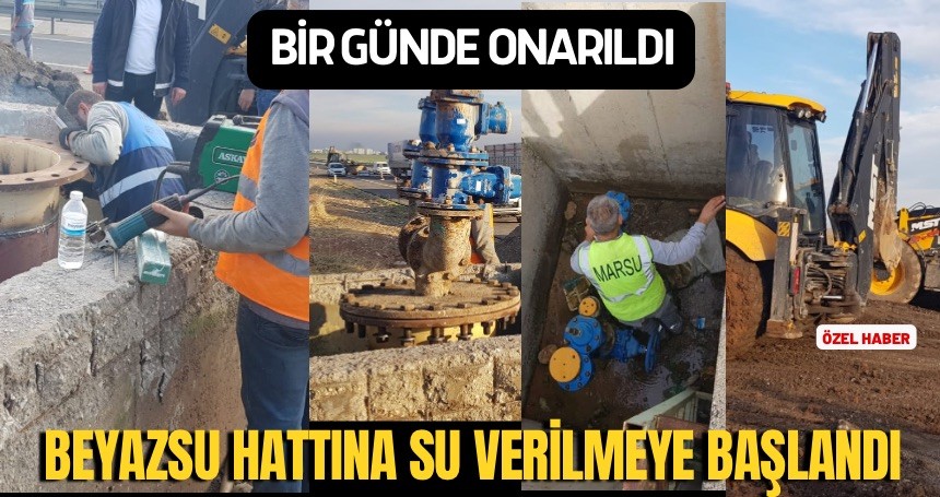 Patlayan Beyazsu Boru Hattı kısa sürede onarıldı