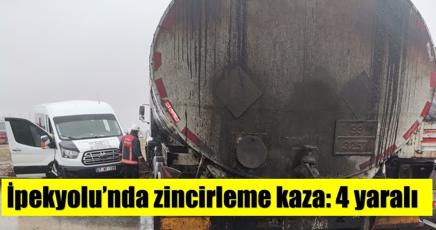 İpekyolu’nda zincirleme kaza: 4 yaralı