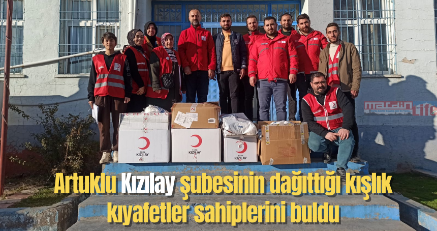 Artuklu Kızılay şubesinin dağıttığı kışlık kıyafetler sahiplerini buldu