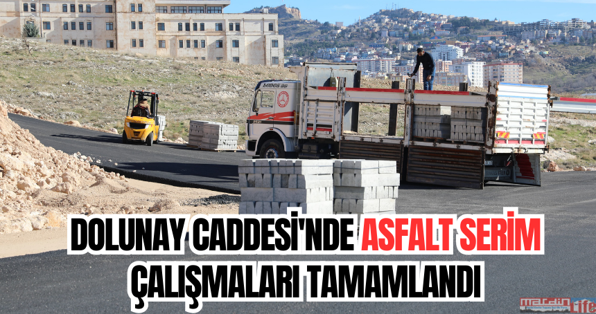 Dolunay Caddesi'nde asfalt serim çalışmaları tamamlandı