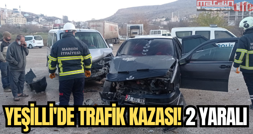 Yeşilli'de trafik kazası! 2 Yaralı