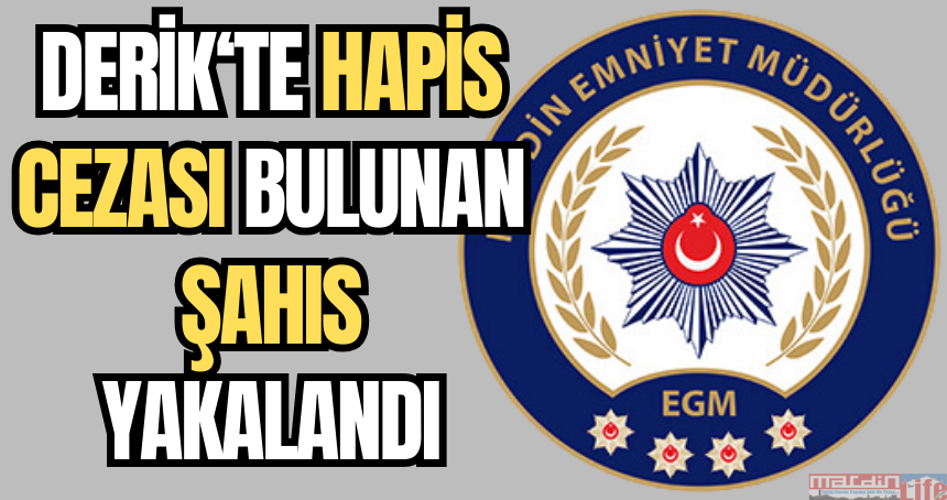 Derik'te hapis cezası bulunan şahıs yakalandı