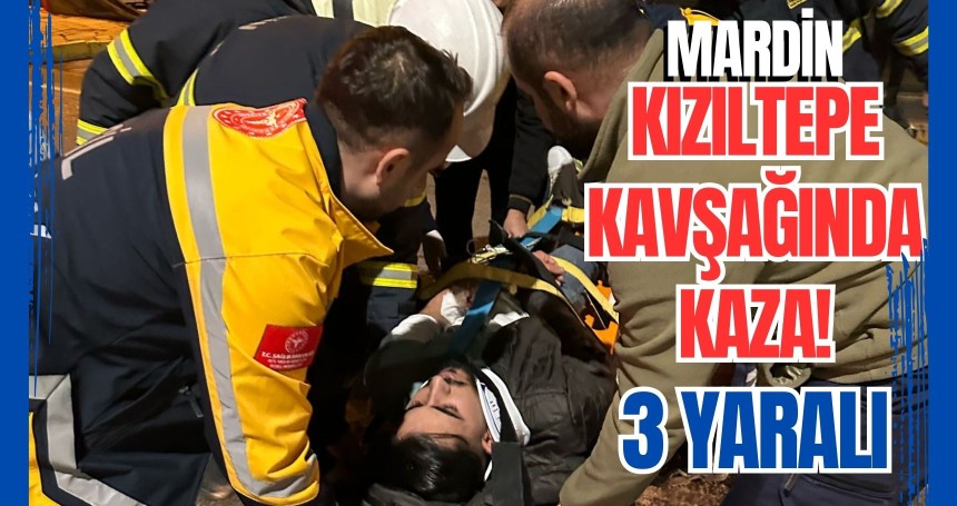 Kızıltepe kavşağında kaza! 3 Yaralı