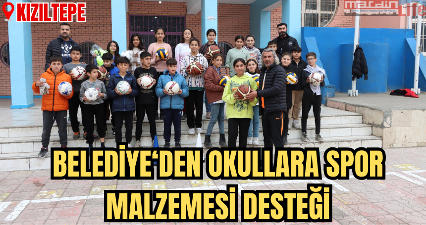 Belediye'den okullara spor malzemesi desteği