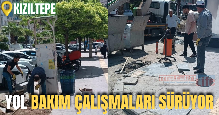 Kızıltepe'de yol bakım çalışmaları sürüyor