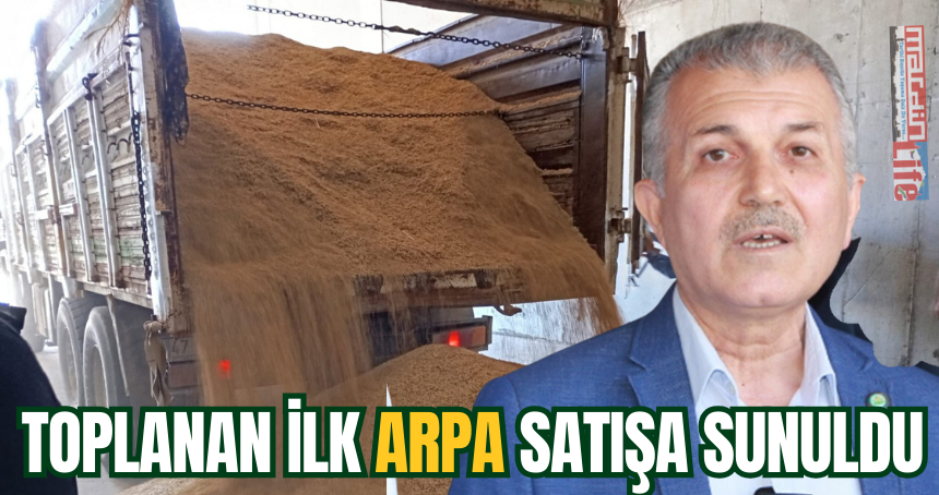 Mardin’de toplanan ilk arpa satışa sunuldu