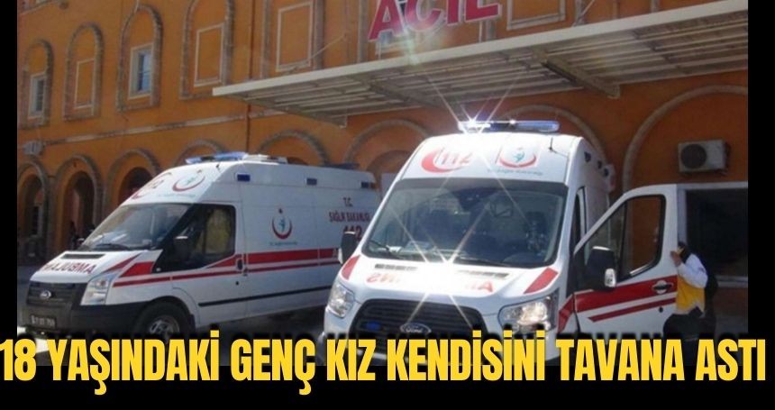 Genç kız Kendisini tavana astı