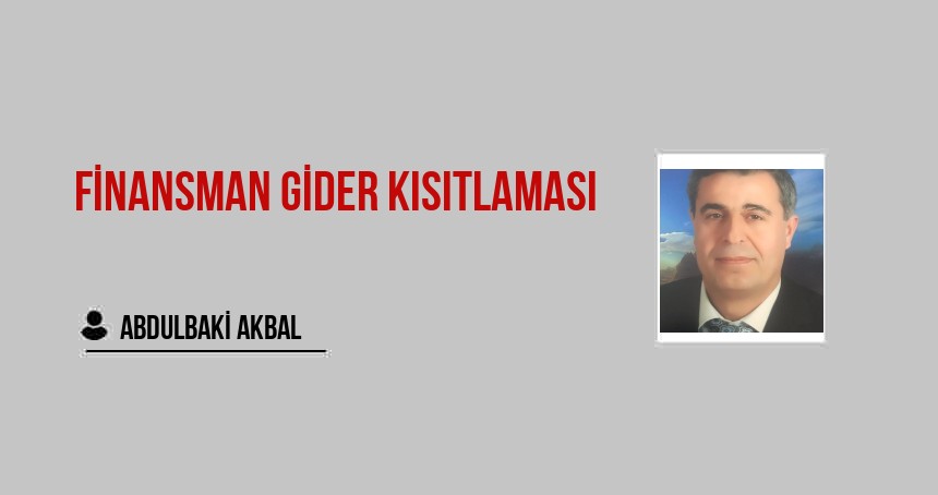 Finansman Gider Kısıtlaması