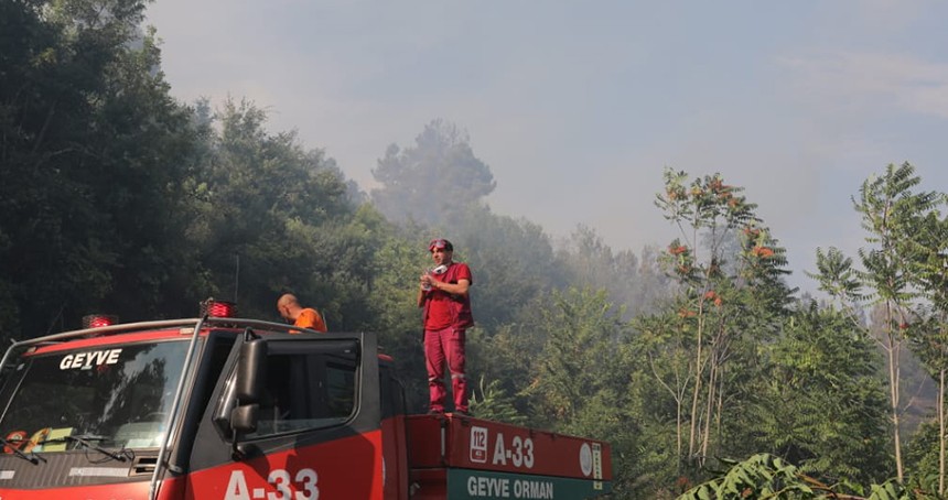 Samsun'da ormanlık alanda yangın