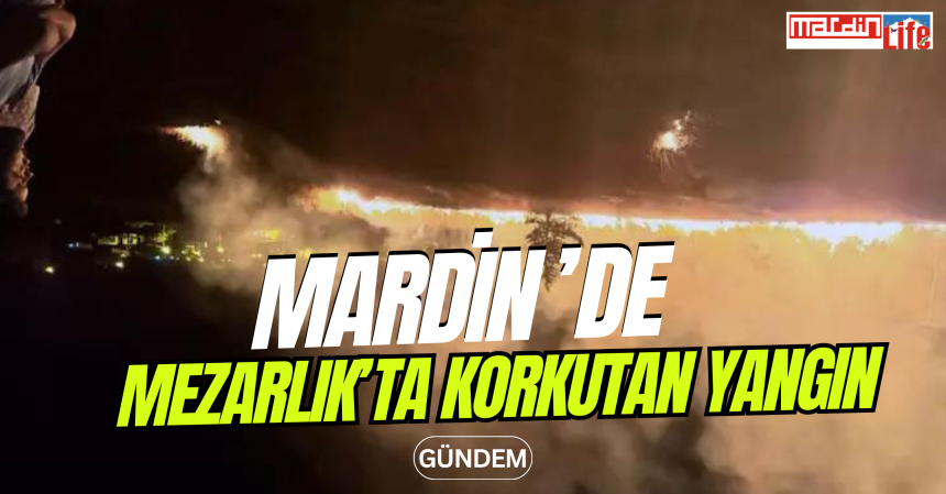 Mardin’de mezarlıkta korkutan yangın