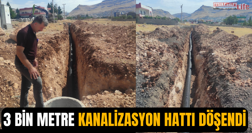 3 bin metre kanalizasyon hattı döşendi