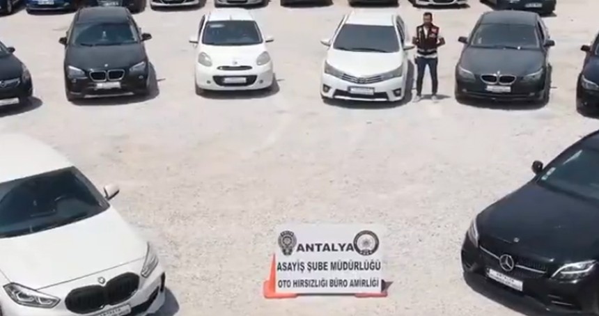 Antalya'da "change" araç operasyonunda 11 araç ele geçirildi