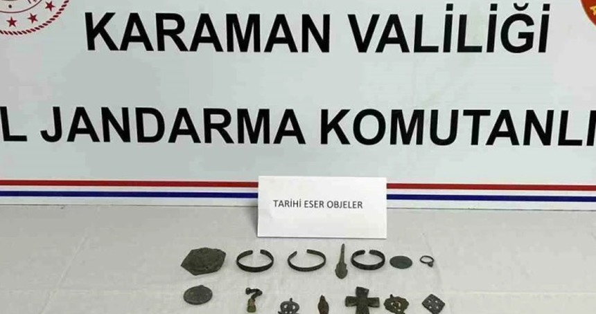 Karaman'da tarihi eser operasyonu 