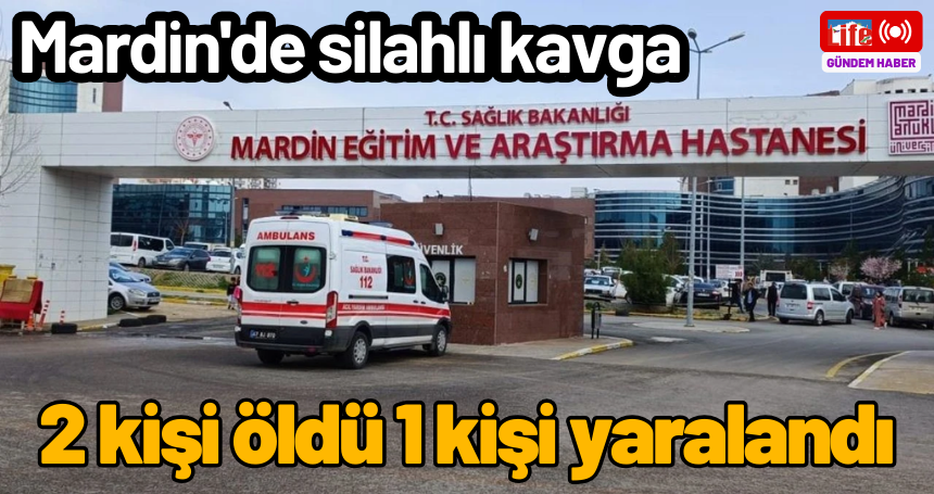 Mardin'de silahlı kavgada 2 kişi öldü, 1 kişi yaralandı