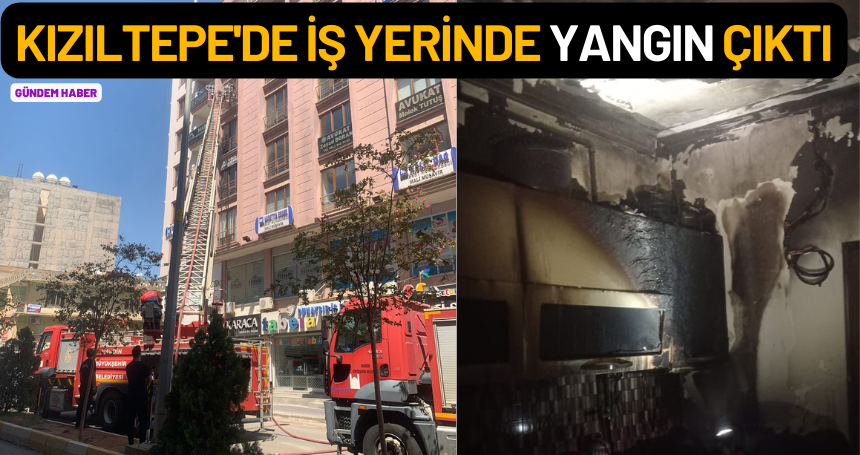 Kızıltepe'de iş yerinde yangın çıktı