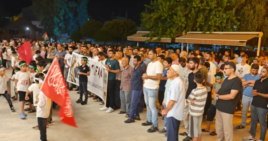 Nusaybin'deki İsrail protestosuna yoğun katılım