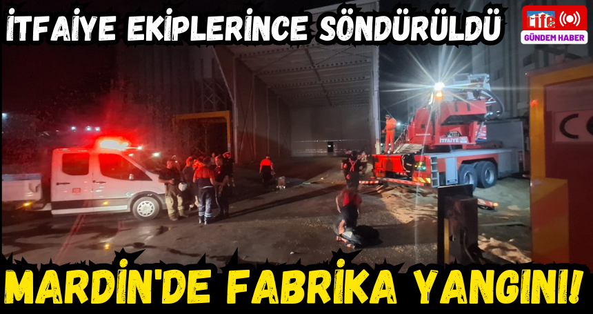 Mardin'de fabrika yangını!