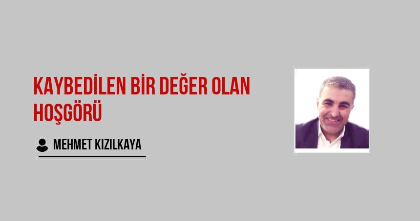 KAYBEDİLEN BİR DEĞER OLAN HOŞGÖRÜ