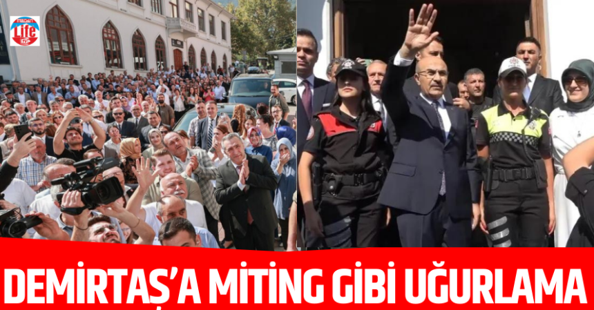 Demirtaş'a miting havasında uğurlama