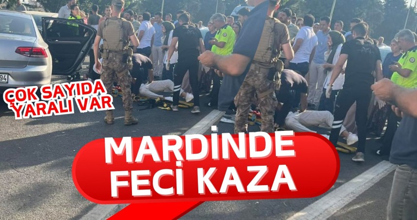 Mardin'de feci kaza! İki araç Kafa Kafaya çarpıştı