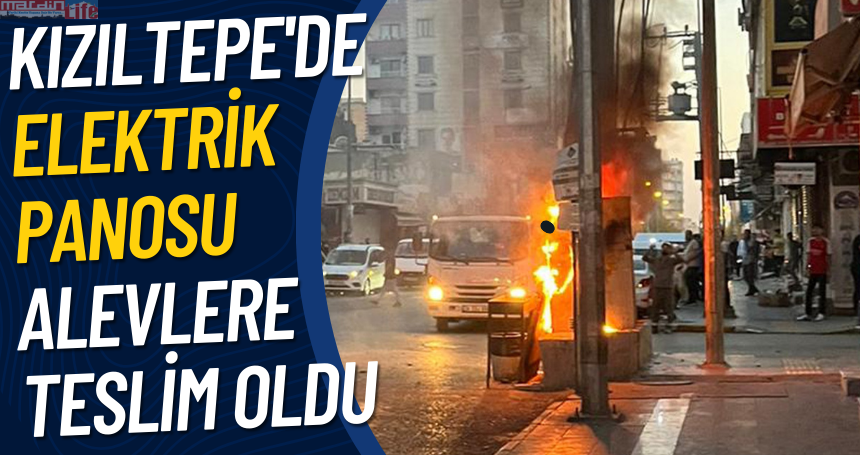 Kızıltepe'de elektrik panosu alevlere teslim oldu