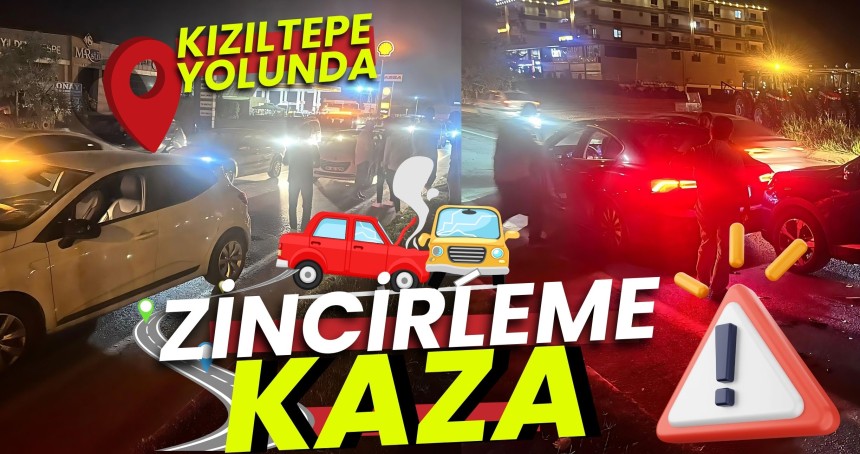 Kızıltepe Yolunda Zincirleme Kaza