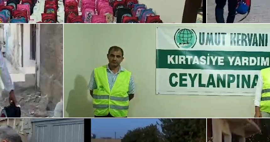 Umut Kervanından Ceylanpınar'da 120 öğrenciye kırtasiye yardımı