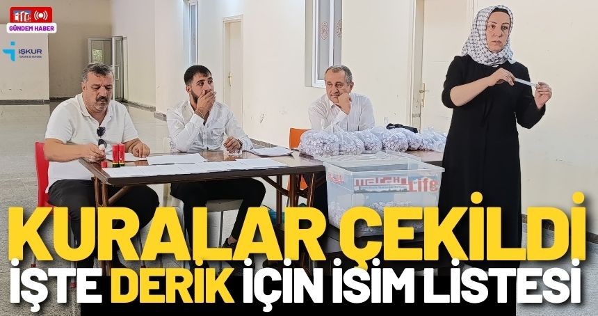 Derik İŞKUR TYP kura sonuçları 2024 isim listesi açıklandı: İşte asil ve yedek listeler