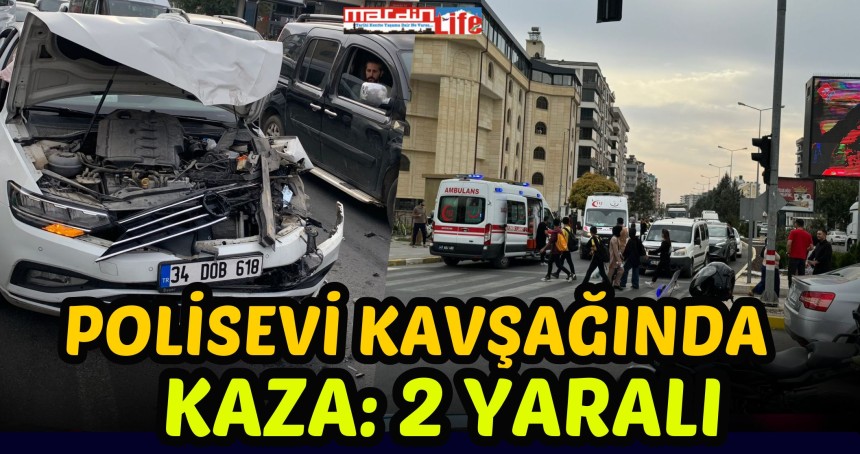 Polisevi Kavşağında Kaza: 2 Yaralı