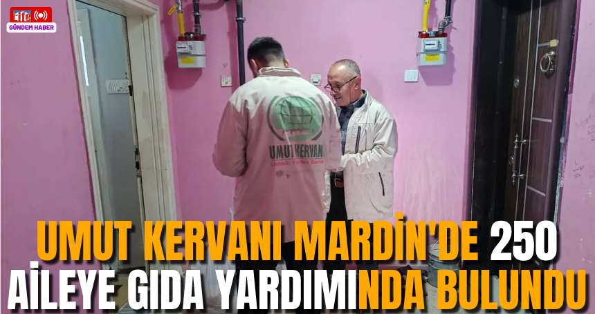 Umut Kervanı Mardin'de 250 aileye gıda yardımında bulundu