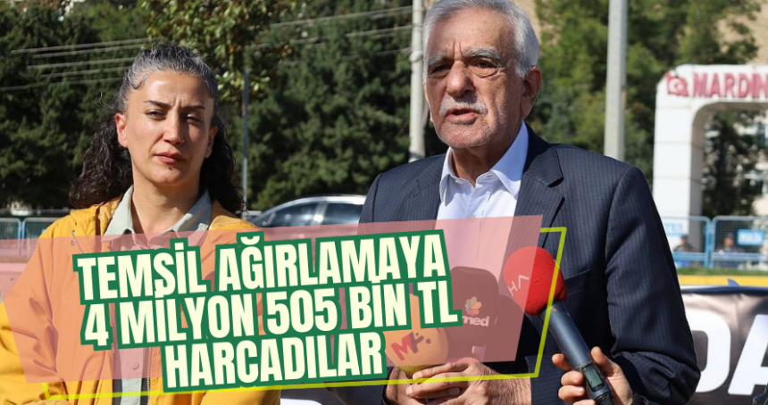 Ahmet Türk,  7 ayda Ağırlamaya 4 milyon 505 bin harcadı