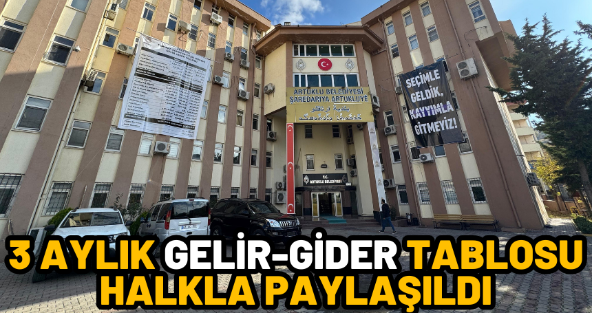 3 Aylık Gelir-Gider Tablosu Halkla Paylaşıldı