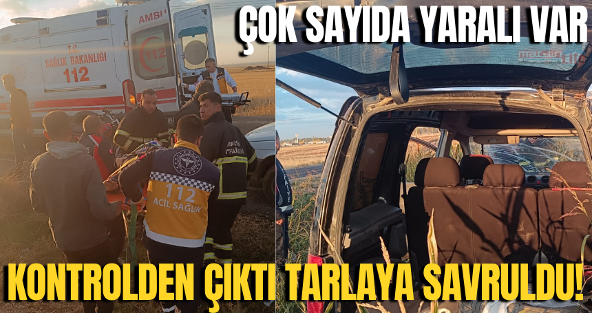 Kontrolden çıktı tarlaya savruldu! Çok sayıda yaralı var