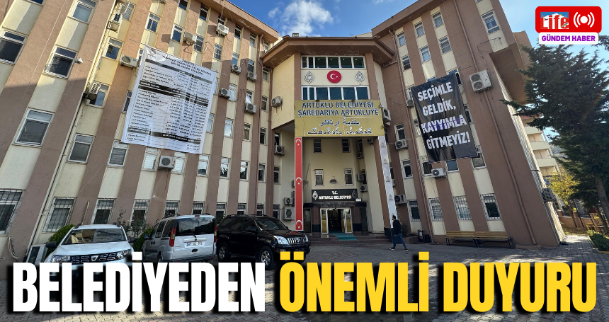 Artuklu Belediyesi’nden Önemli Duyuru