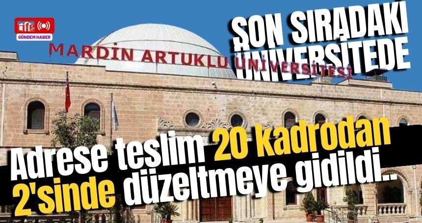 MAÜ'nün adrese teslim 20 ilandan 2'sinde düzeltmeye gidildi!