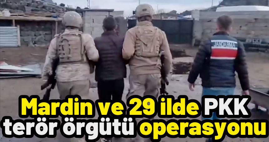 Mardin ve 29 ilde PKK terör örgütü operasyonu