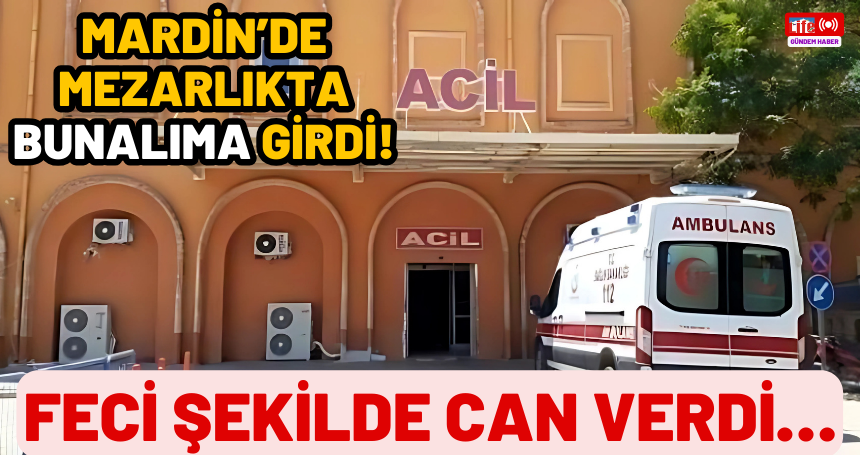 Mardin’de mezarlıkta bunalıma girdi! Feci şekilde can verdi…