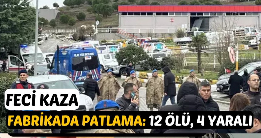 Fabrikada patlama: 12 ölü, 4 yaralı