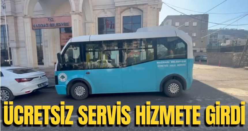 Mazıdağı Belediyesi ücretsiz servisi hizmete soktu