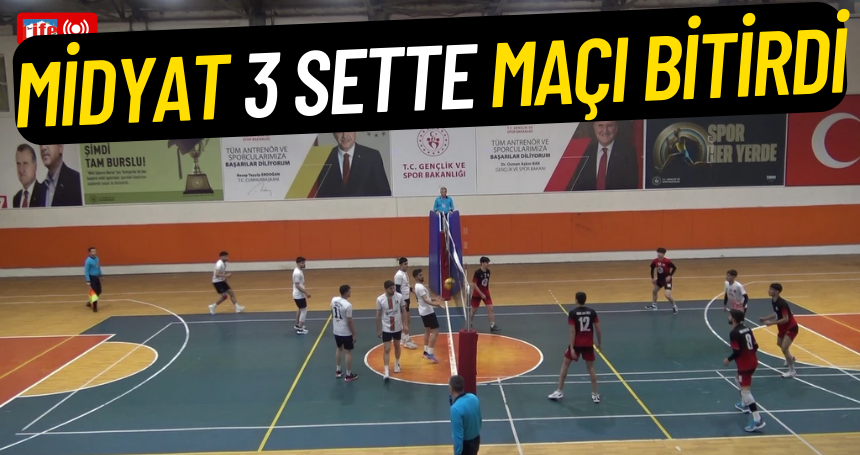 Midyat Belediyespor 3 sette maçı bitirdi