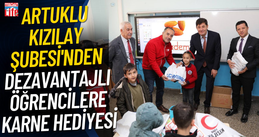 Artuklu Kızılay Şubesi'nden Dezavantajlı Öğrencilere Karne Hediyesi